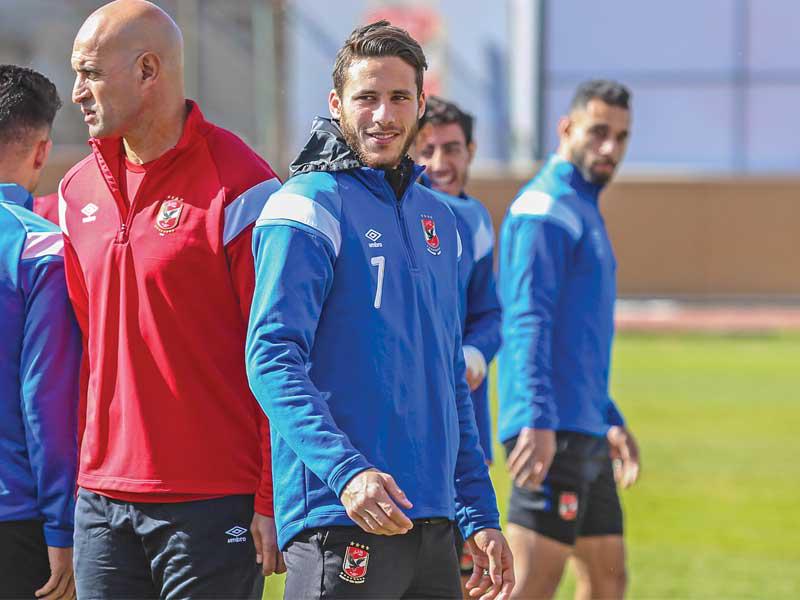 رمضان صبحي في تدريب سابق