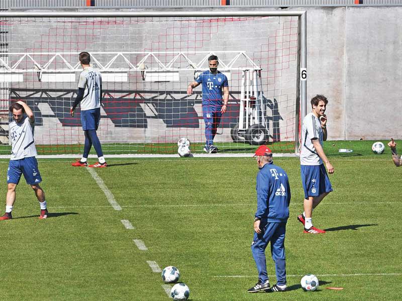 جانب من تدريبات بايرن ميونيخ