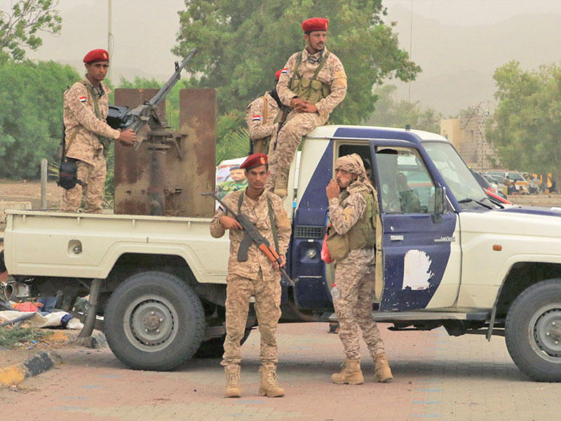 قوات تابعة لحكومة الرئيس عبدربه منصور هادي