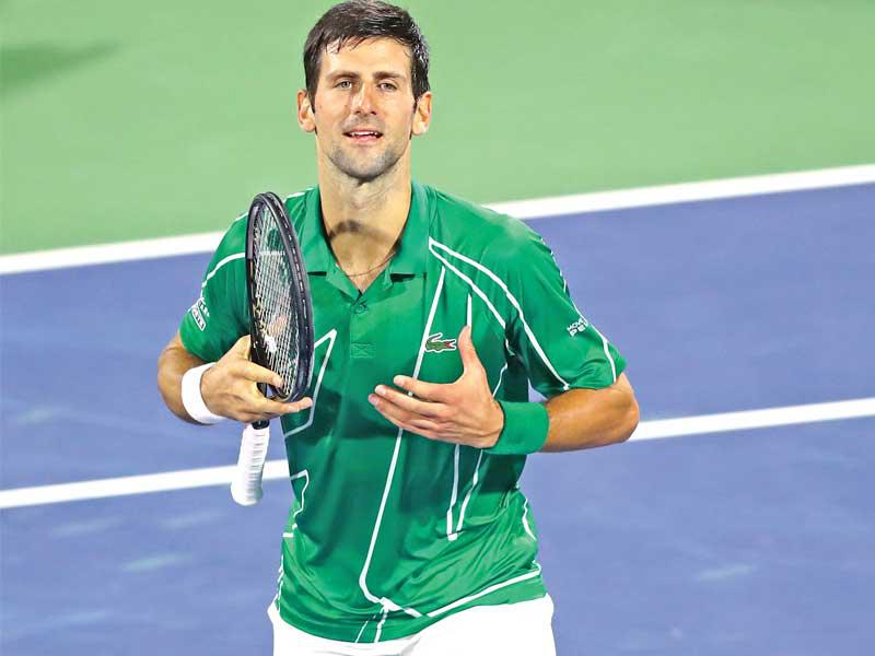 متصدر التصنيف العالمي لكرة المضرب الصربي نوفاك ديوكوفيتش