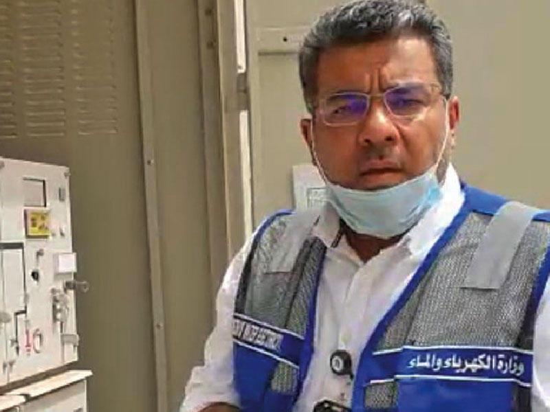  رئيس قسم تنفيذ المحطات الثانوية في قطاع شبكات التوزيع الكهربائية المهندس عبدالله شاه 