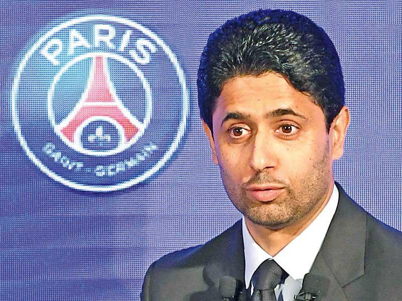 رئيس نادي باريس سان جرمان الفرنسي لكرة القدم ناصر الخليفي