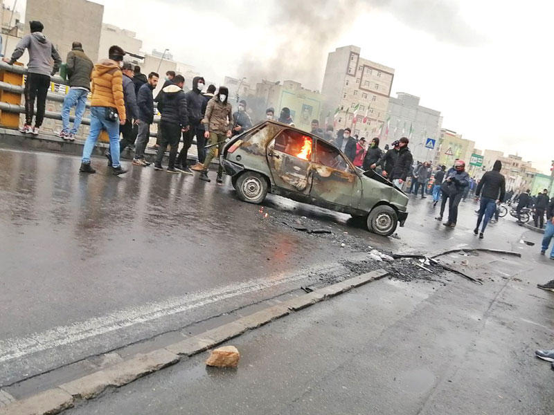 جانب من مسيرات الاحتجاج ضد نظام الحكم في إيران