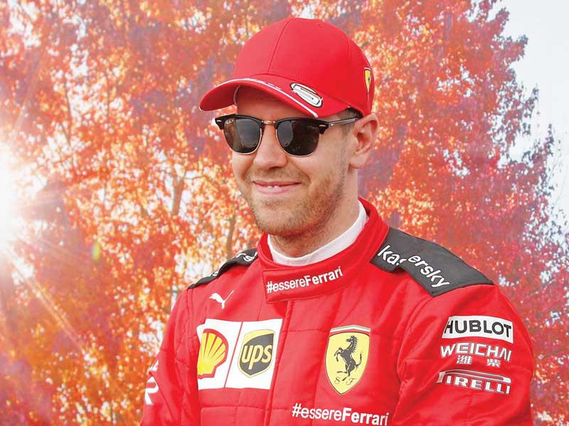 سائق فريق فيراري سيبستيان فيتيل 