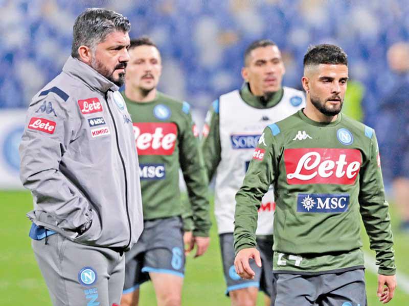 جانب من تدريبات سابقة لنادي نابولي