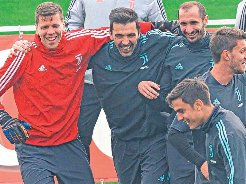 لاعبو يوفنتوس خلال تدريبات سابقة