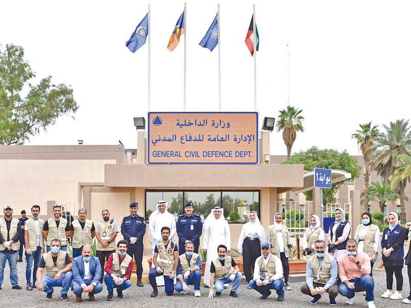 بنك بوبيان خلال زيارة الادارة العامة للدفاع المدني