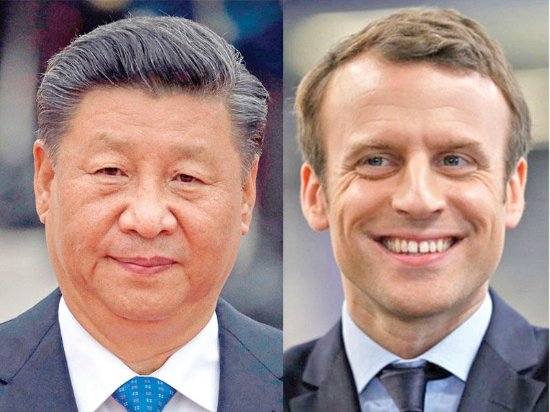 إيمانويل ماكرون  - شي جين بينغ