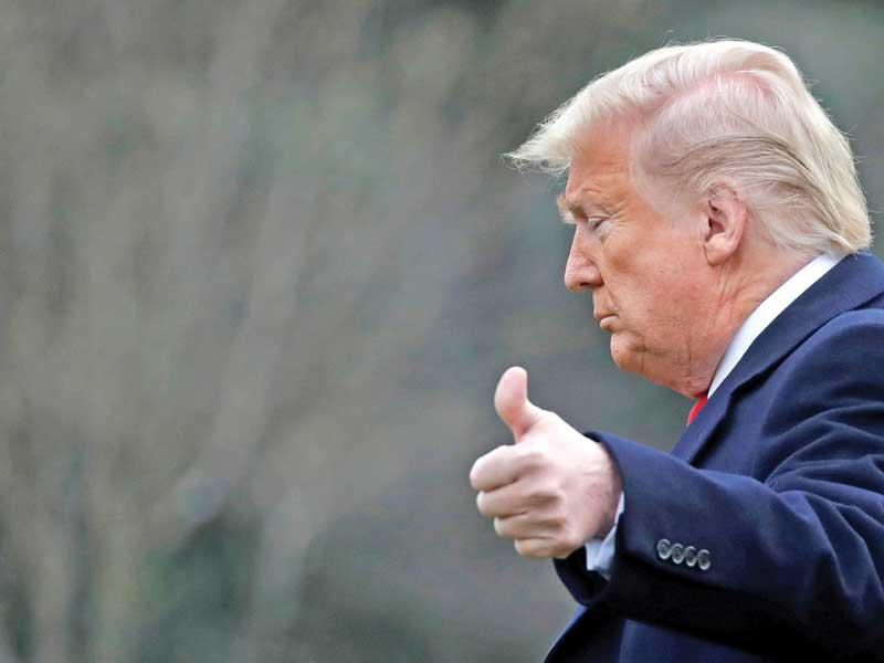 الرئيس الامريكي دونالد ترامب