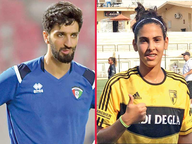 لاعبة منتخب الإمارات للسيدات نوف العنزي-نجم منتخبنا الوطني فهد الأنصاري