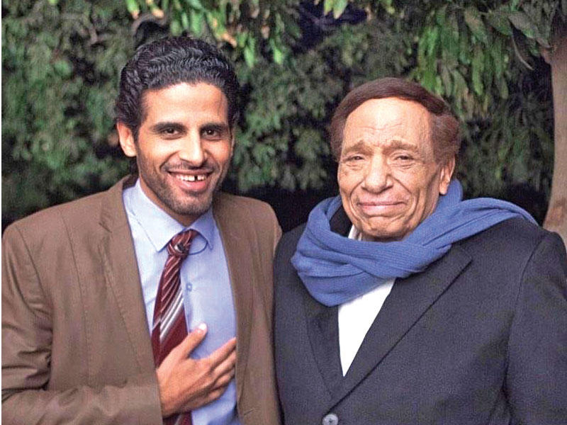  الممثل حمدي الميرغني والزعيم عادل إمامn