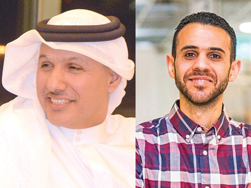 أحمد الشركسي المؤسس والرئيس التنفيذي لنوليج أوفيسر - عبدالله الشاهين الربيع الشريك المؤسس والمستثمر الرئيسي لنوليج أوفيسر 