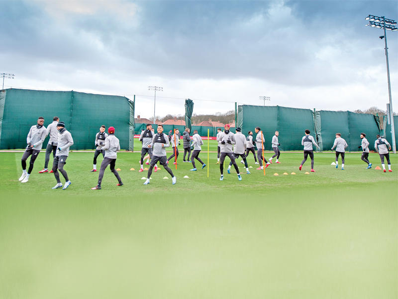 جانب من تدريبات سابقة لنادي ليفربول