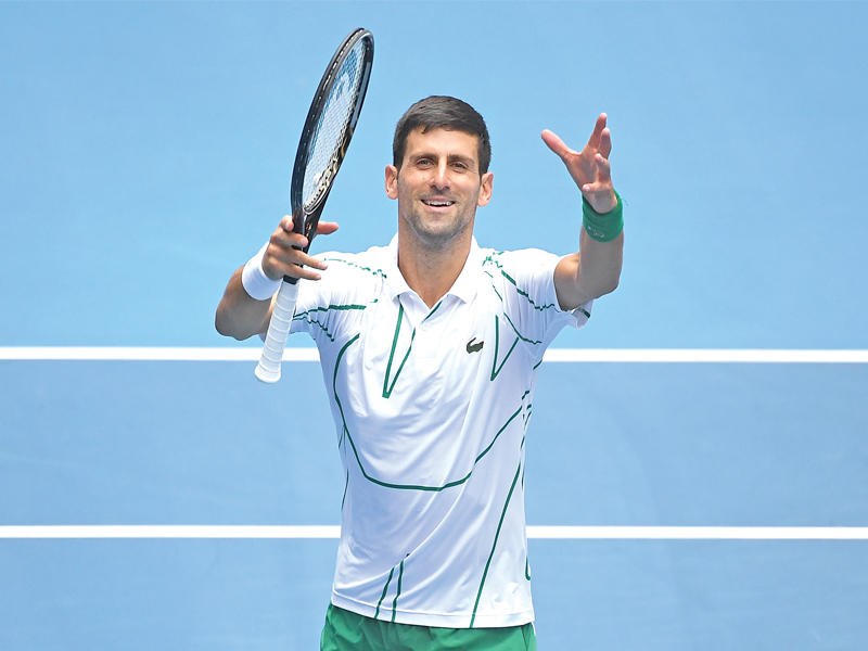 لاعب التنس الصربي نوفاك ديوكوفيتش