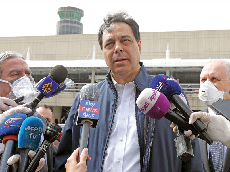 رئيس الحكومة اللبنانية حسان دياب     (رويترز)