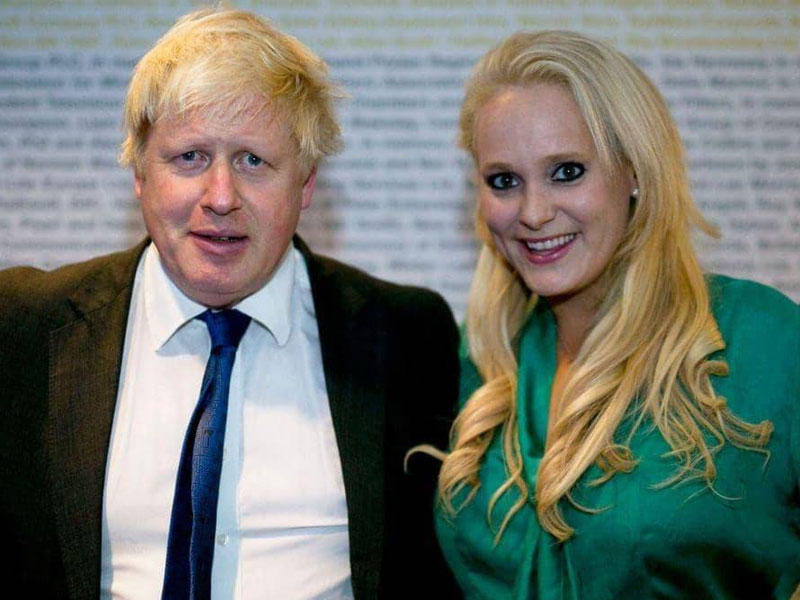رئيس الوزراء بوريس جونسون و سيدة الأعمال الأميركية جنيفر أركوري
