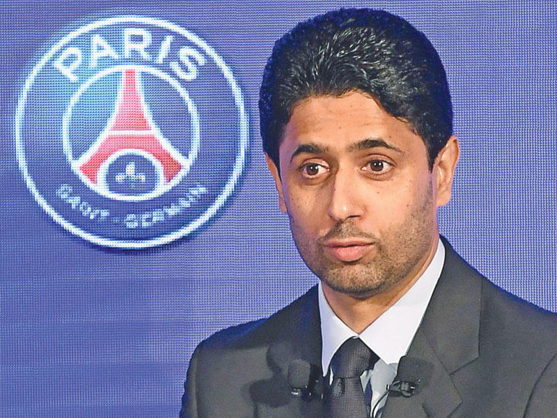 رئيس نادي باريس سان جرمان ناصر الخليفي