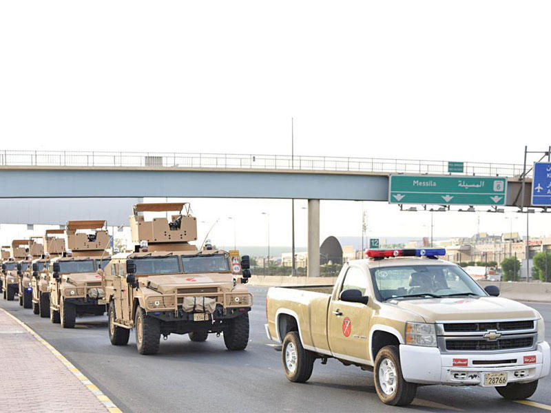 قوة "سند" خلال توجهها لعزل الفروانية