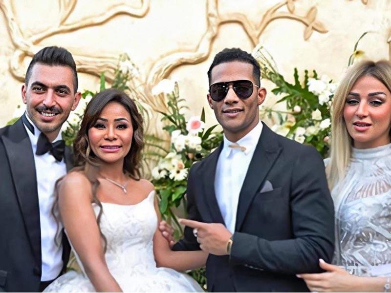 الفنان محمد رمضان في حفل زفاف شقيقته