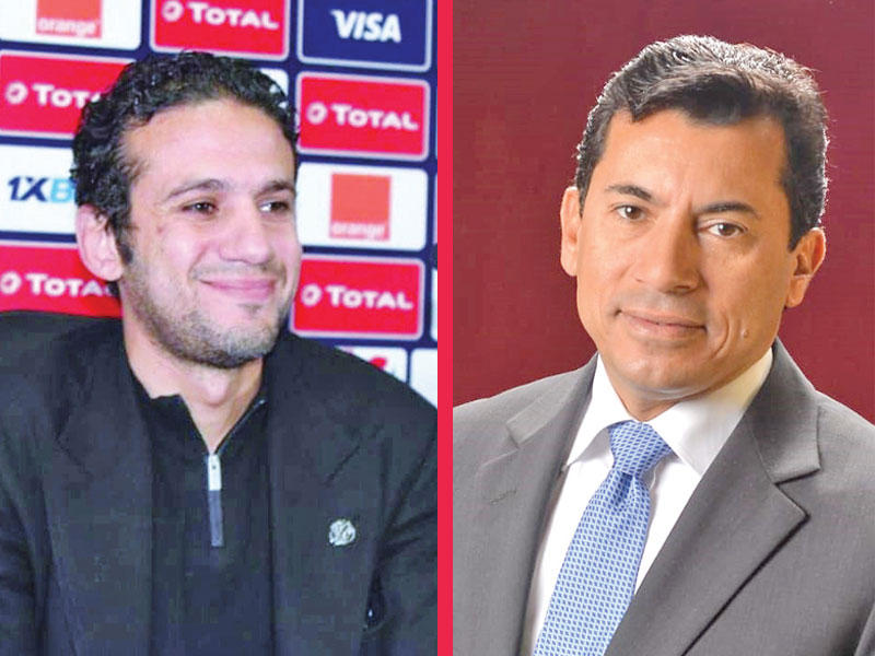 وزير الشباب والرياضة المصري أشرف صبحي  - عضو اللجنة الخماسية محمد فضل 