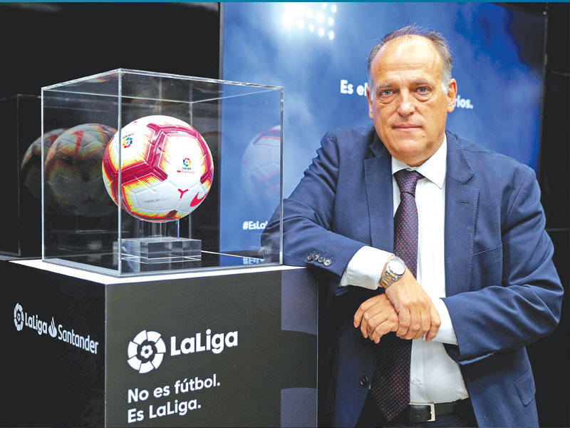 رئيس رابطة الدوري الإسباني لكرة القدم خافيير تيباس 