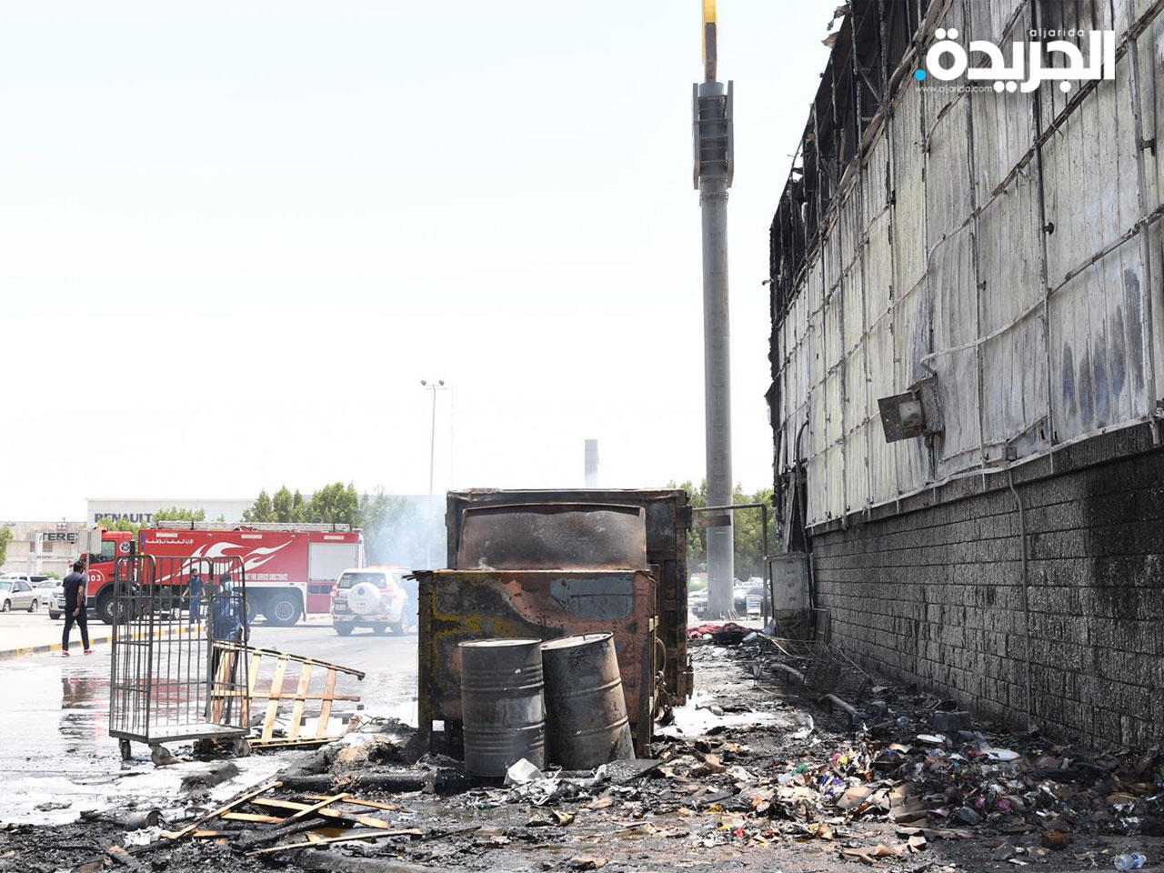 الأضرار المادية للحريق