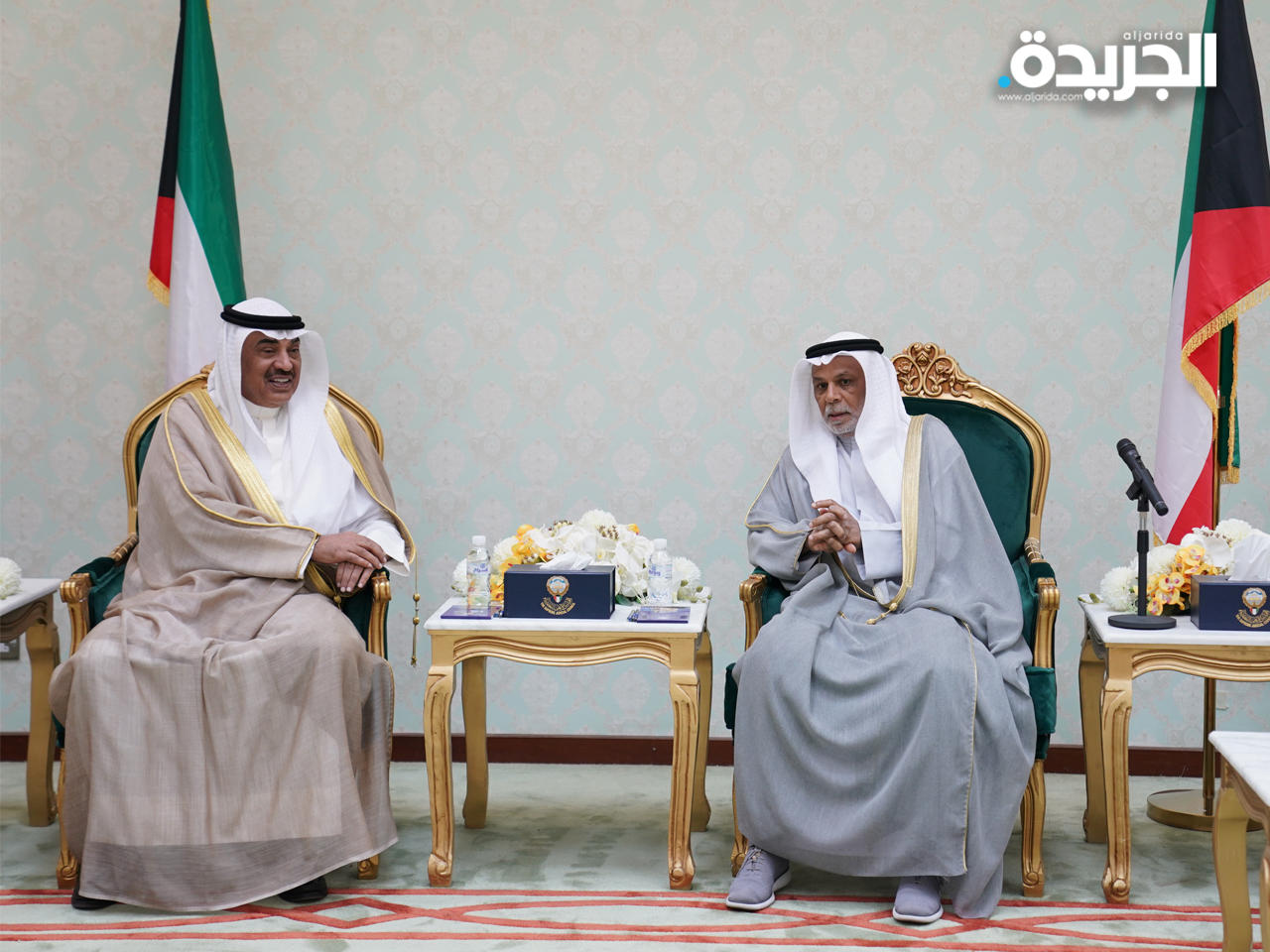 الخالد أثناء زيارته لرئيس المجلس الأعلى للقضاء