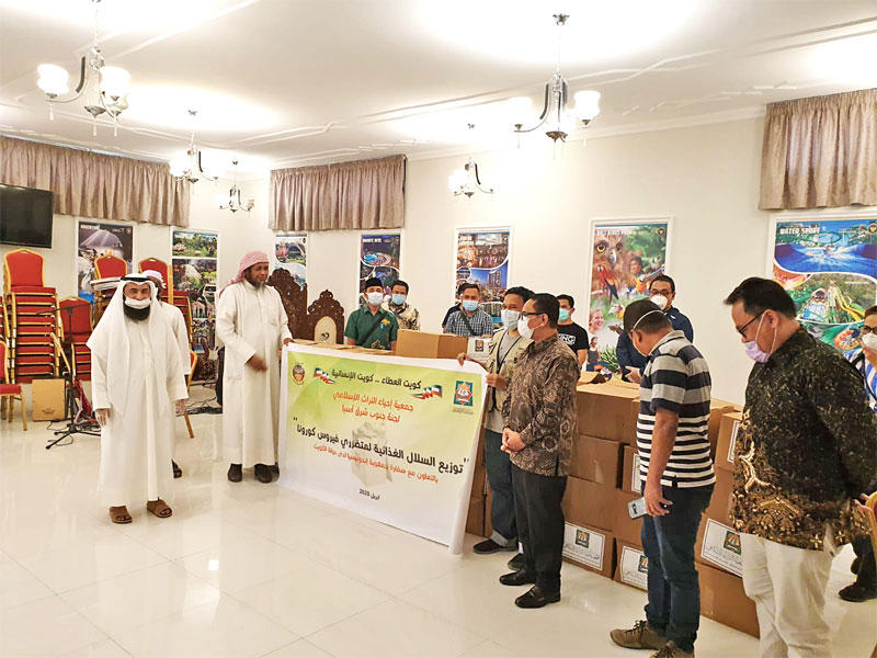 جزء من مساعده جمعية إحياء التراث الإسلامي الإنسانية للمتضررين من أزمة كورونا