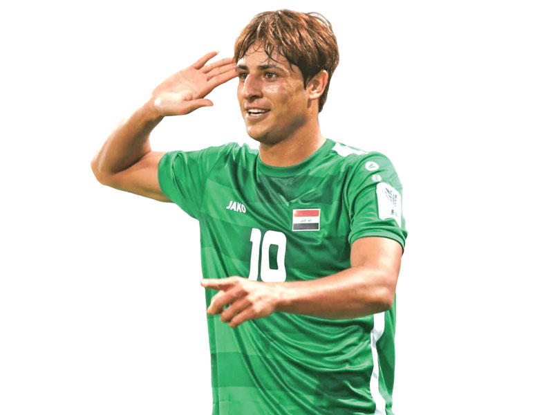 المهاجم العراقي لكرة القدم مهند علي (ميمي) 