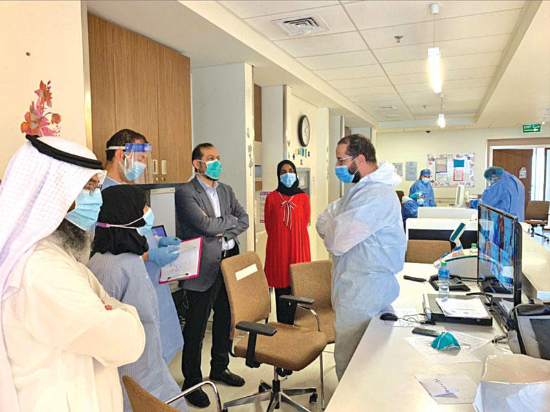 وكيل وزارة الصحة المساعد للشؤون الفنية د. عبدالرحمن المطيري متفقدا مستشفى الرازي الجديد