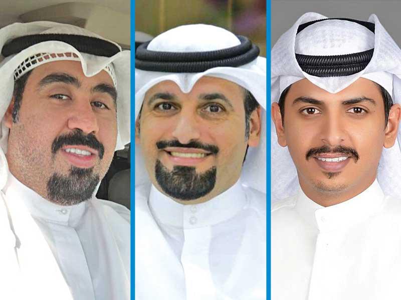 رئيس اتحاد العربات المتنقلة عبدالمحسن البسام-الناطق الرسمي لاتحاد العربات المتنقلة ناصر الهاجري- صاحب إحدى العربات في منطقة خيطان مشعل الظفيري