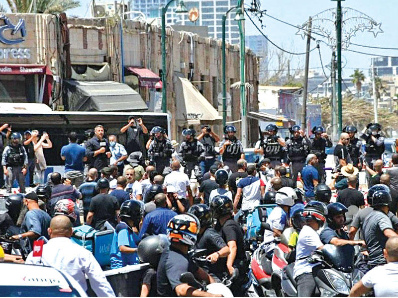 الاضطرابات في مدينة يافا الفلسطينية المحتلة