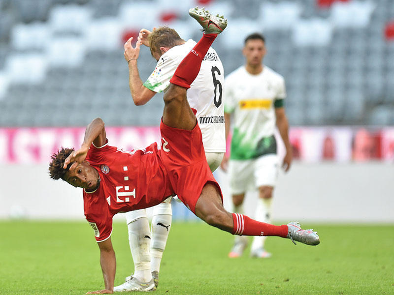 جانب من مباراة بايرن ومونشنغلادباخ