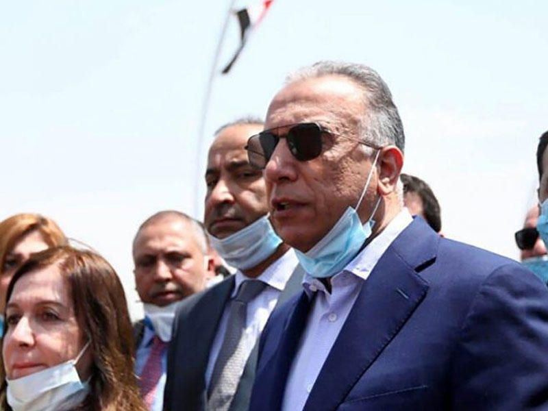 من زيارة رئيس الحكومة العراقية مصطفى الكاظمي لمدينة الموصل عاصمة محافظة نينوى شمال العراق