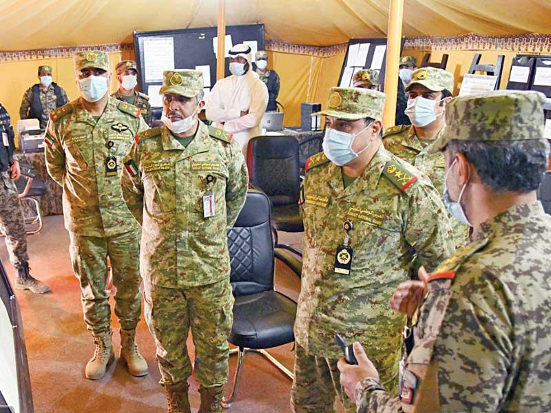 وكيل الحرس الوطني الفريق الركن مهندس هاشم الرفاعي لدى تفقده قوة واجب في خيطان