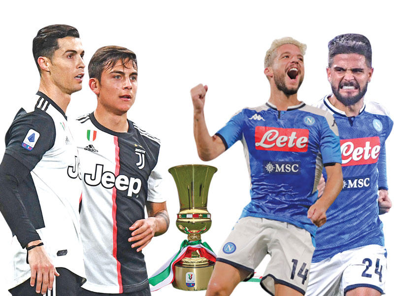 قائد نابولي لورنتسو إنسيني وجناحه البلجيكي دريس ميرتينز - ديبالا ورونالدو نجما يوفنتوس