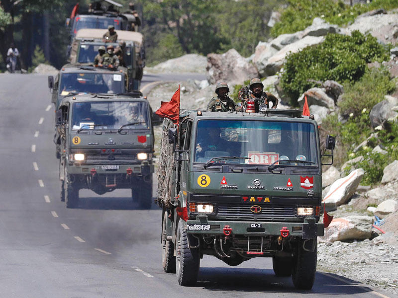 عناصر من الأمن الهندي في كشمير.