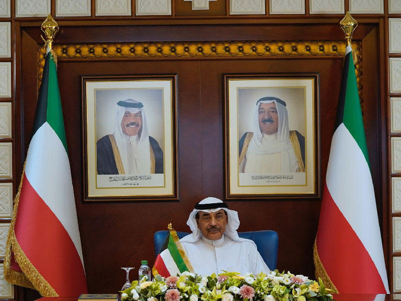 رئيس مجلس الوزراء سمو الشيخ صباح الخالد في الاجتماع امس