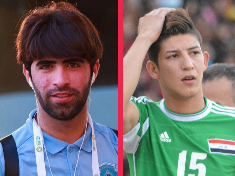 لاعبي المنتخب العراقي ضرغام إسماعيل وعلاء مهاوي