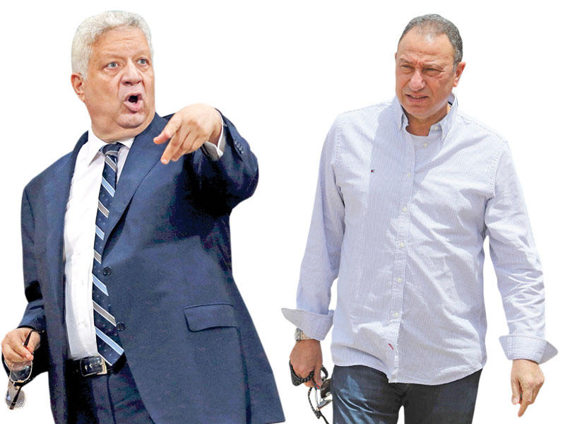 محمود الخطيب رئيس النادي الأهلي المصري - مرتضى منصور رئيس نادي الزمالك