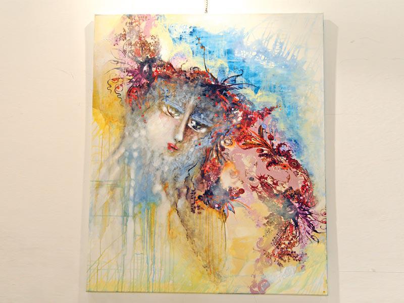 لوحة للفنانة التشكيلية أميرة أشكناني