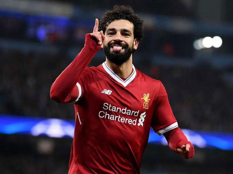 محمد صلاح لاعب فريق ليفربول الإنكليزي لكرة القدم