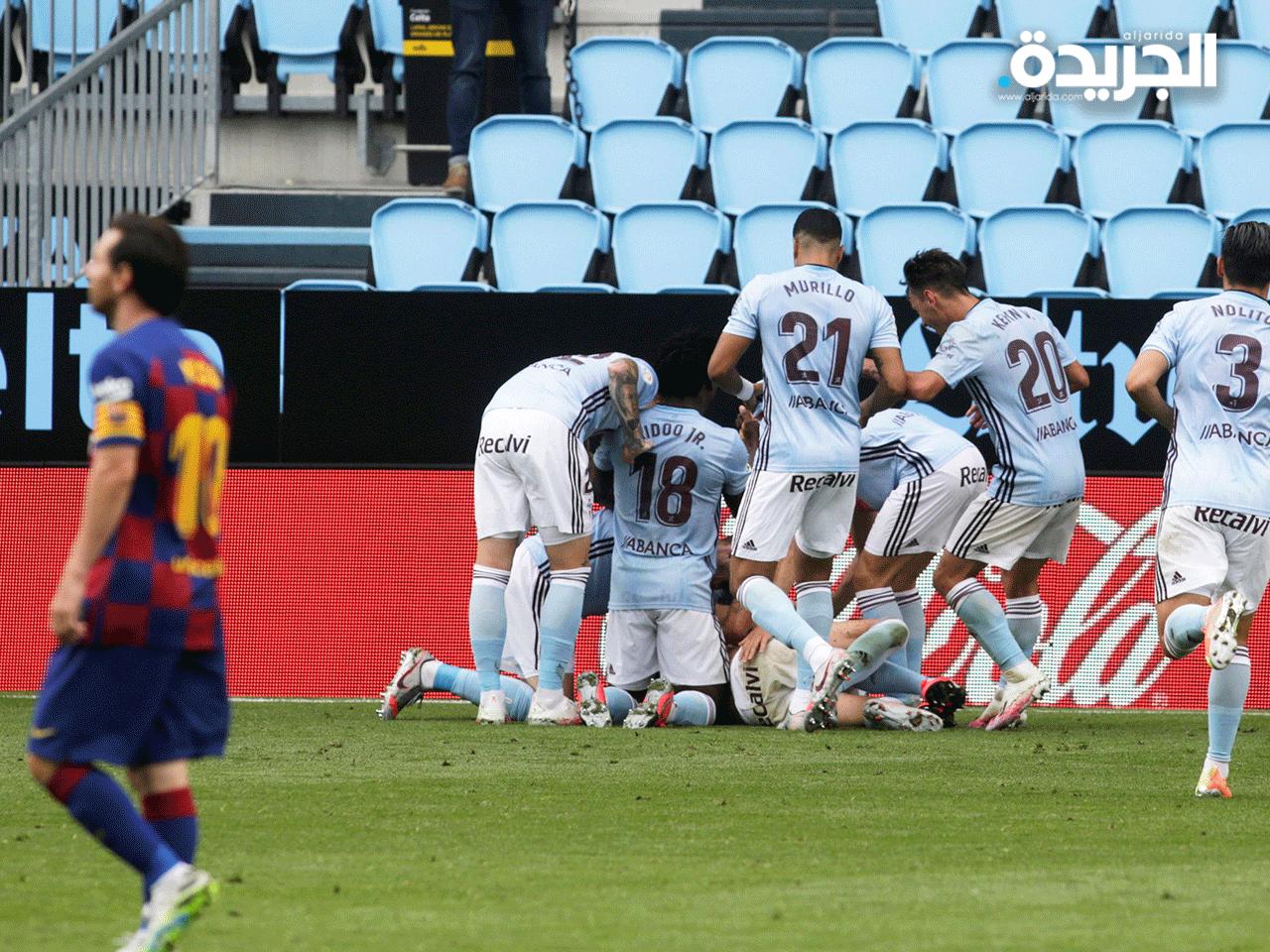 حسرة ميسي واضحة بعد تسجيل هدف التعادل