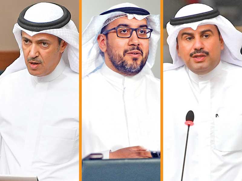 النائب ثامر السويط-النائب أسامة الشاهين-النائب خالد العتيبي