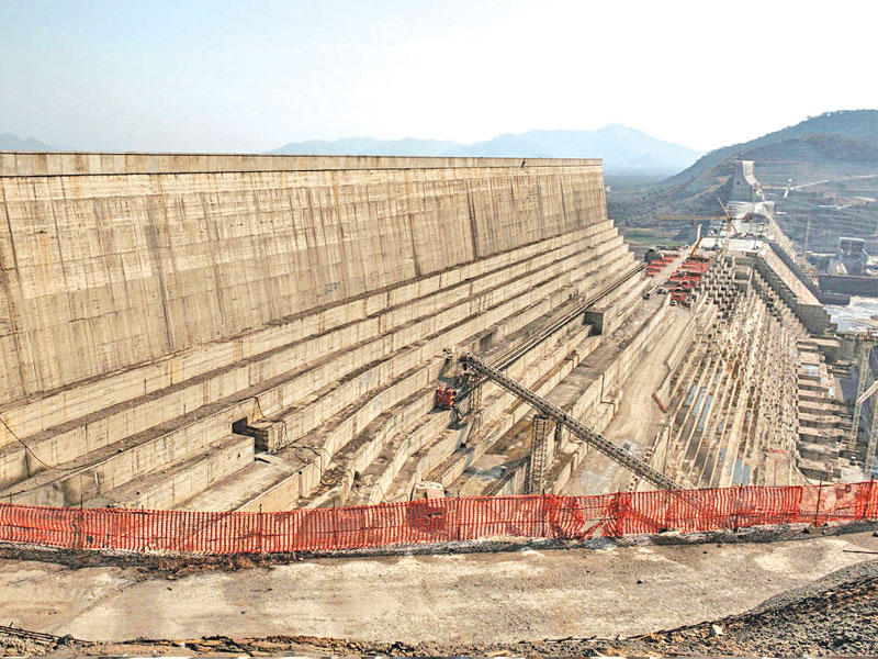 جانب من سد النهضة الاثيوبي 