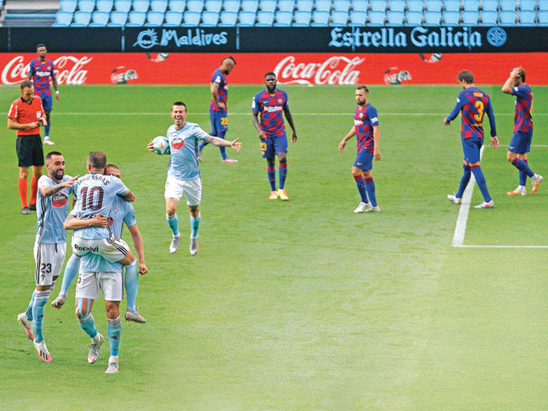 تعادل سلتا فيغو علي برشلونة 