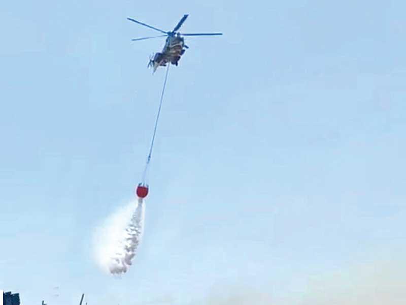 الطيران العمودي مشاركاً في عمليات المكافحة