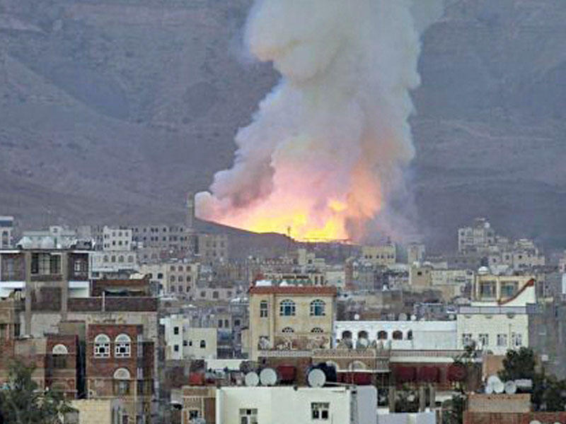 غارات جوية شنتها مقاتلات «التحالف العربي الداعم للشرعية» على مواقع عسكرية للحوثيين