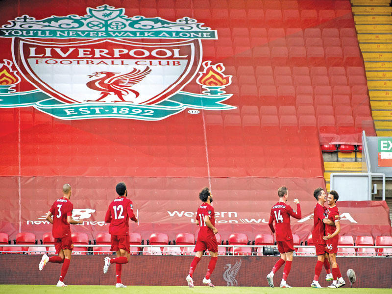 لاعبو ليفربول خلال مباراة سابقة