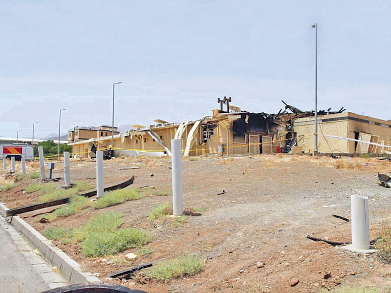 صورة نشرتها هيئة الطاقة الذرية الإيرانية أمس قالت إنها للموقع الذي تعرض للحادث في منشأة نطنز 